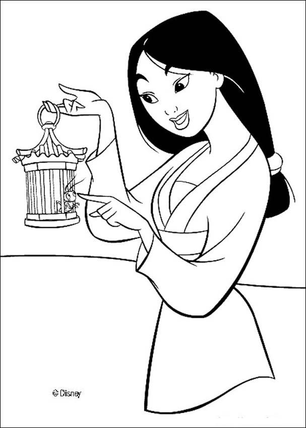 Mulan Coloring Pages 607x850 Mulan Coloring Pages