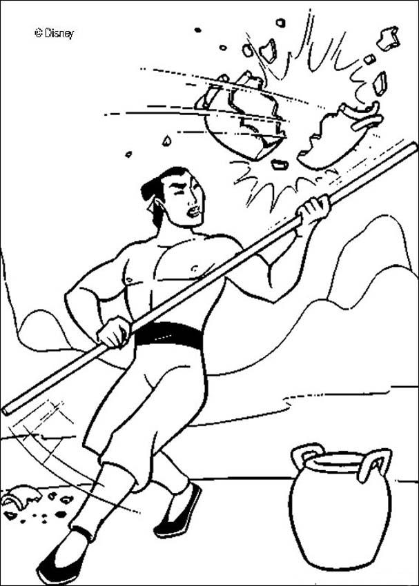 Captain Li Shang Coloring Pages 607x850 Captain Li Shang Coloring Pages