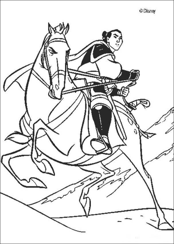 Mulan Coloring Pages 607x850 Mulan Coloring Pages