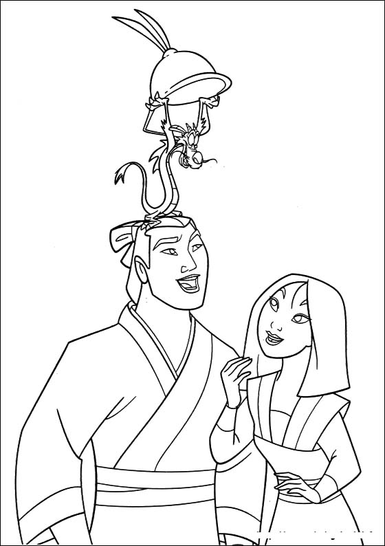 Shang Mushu Mulan Character Coloring Pages Play Coloring 560x794 Shang Mushu Mulan Character Coloring Pages Play Coloring
