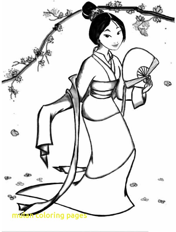 Mulan Coloring Pages With Fa Mulan In Her Classic Chinese Dress 600x789 Mulan Coloring Pages With Fa Mulan In Her Classic Chinese Dress