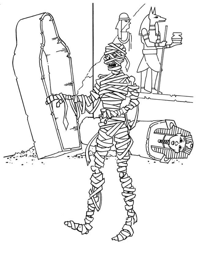Mummy Coloring Pages 648x839 Mummy Coloring Pages
