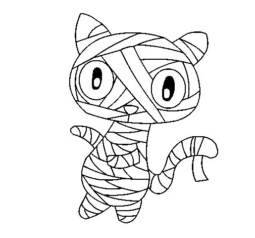 Doodle The Cat Mummy Coloring Page 505x470 Doodle The Cat Mummy Coloring Page