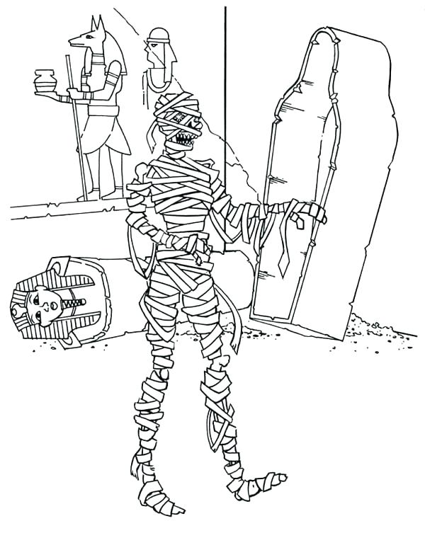 Mummy Coloring Pages 600x777 Mummy Coloring Pages