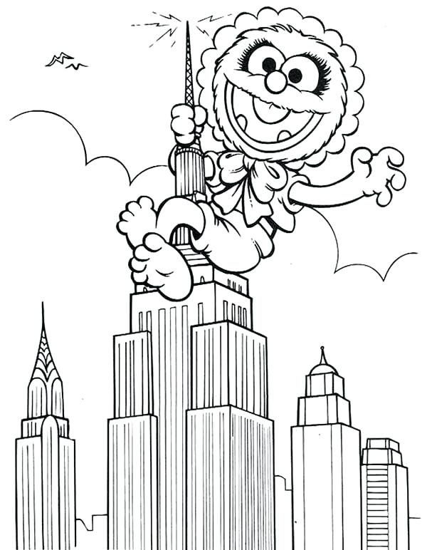 Muppet Babies Coloring Pages Babies Climb Empire State Like 600x772 Muppet Babies Coloring Pages Babies Climb Empire State Like