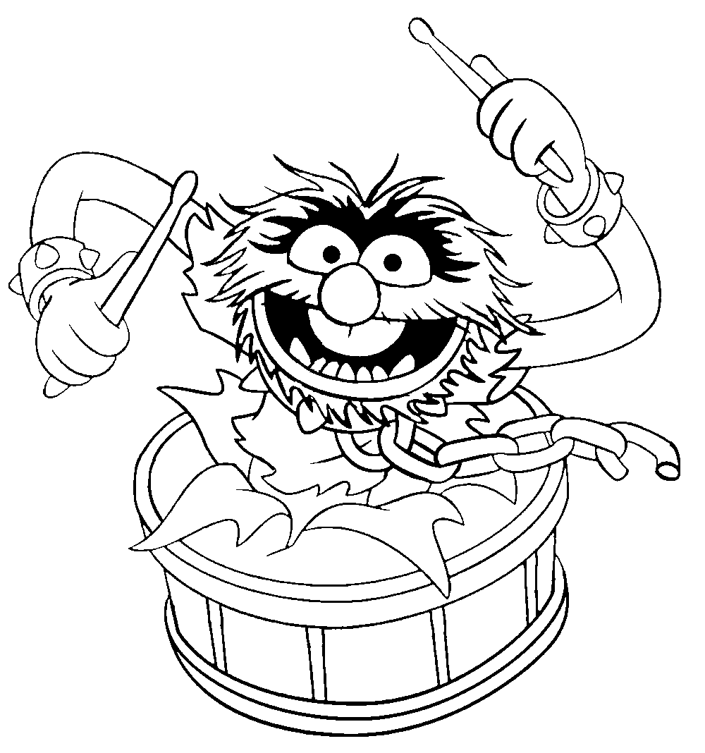 Muppet Show Drumming Muppet Show Coloring Pages 1000x1068 Muppet Show Drumming Muppet Show Coloring Pages