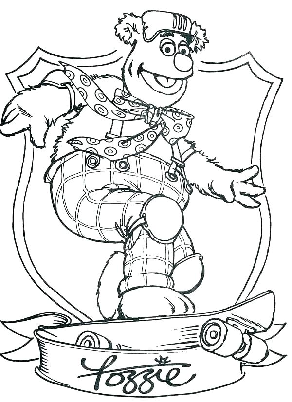 600x826 The Muppets Coloring Pages Muppets Animal Colouring Pages