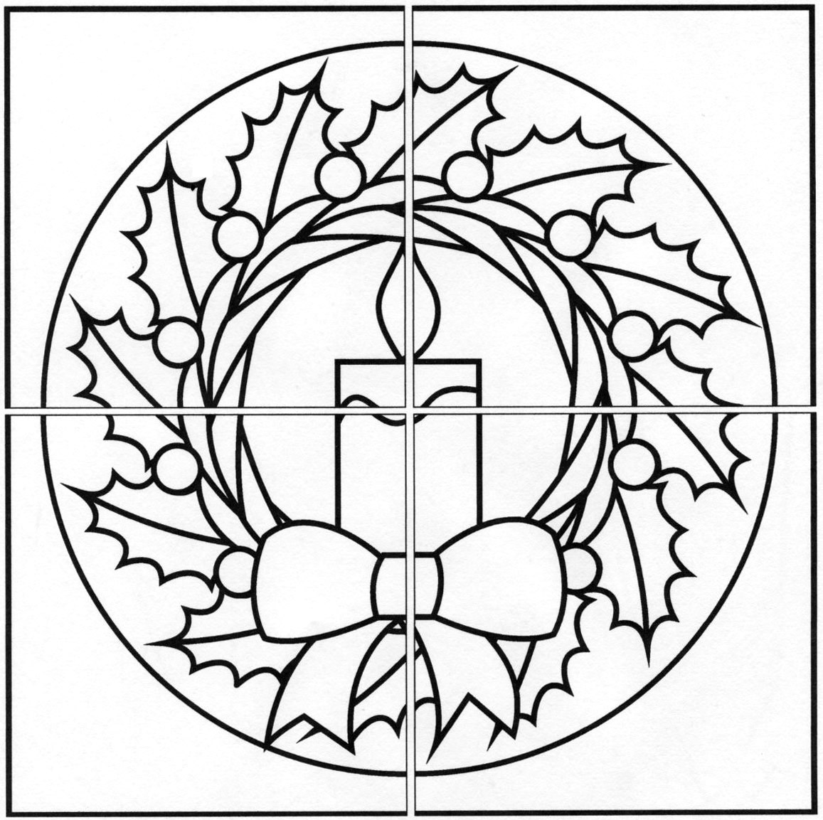 1157x1153 Free Christmas Wreath Mural