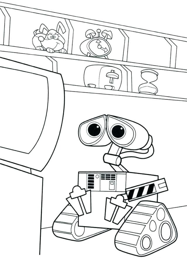 640x881 Wall E Coloring Pages