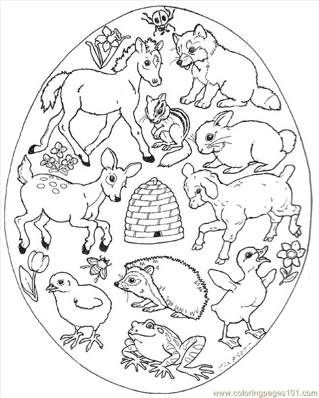 650x809 Coloring Pages Easter Egg Mural Animals Egg (Animals Gt Birds