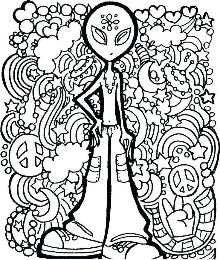 736x867 Trippy Mushroom Coloring Pages Adult In Wonderland Coloring Page