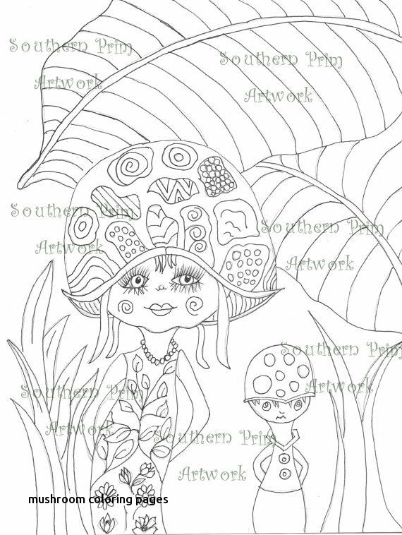 570x758 Mushroom Coloring Pages