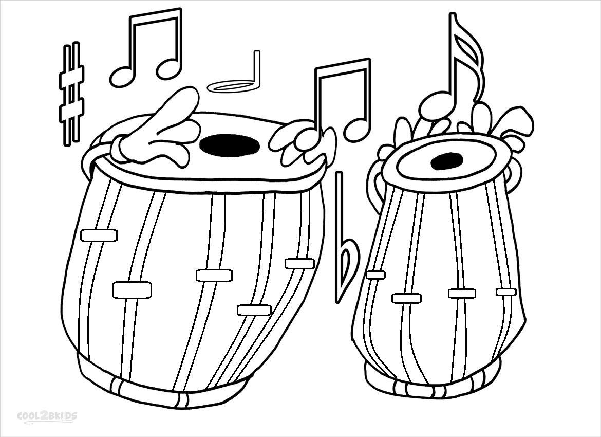 Music Coloring Pages For Kids Printable 1170x850 Music Coloring Pages For Kids Printable