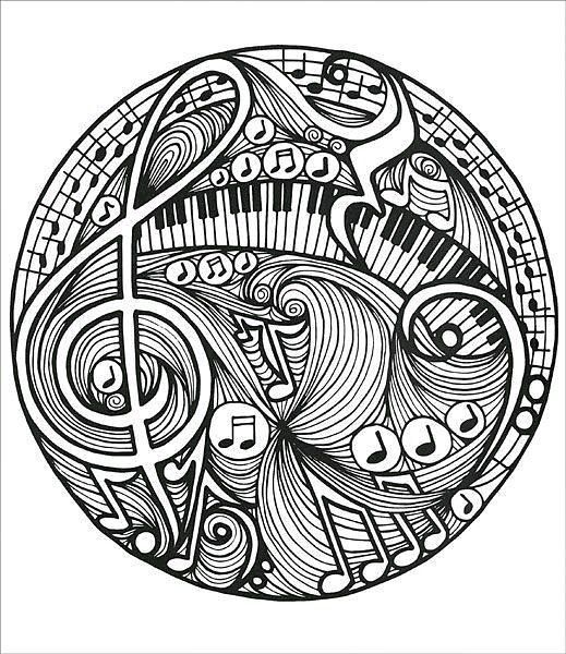 Download Music Mandala Coloring Pages at GetColorings.com | Free printable colorings pages to print and color