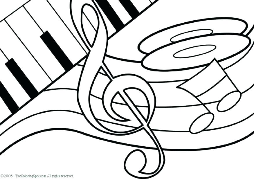 875x620 Music Notes Coloring Page Coloring Pages Music Music Notes