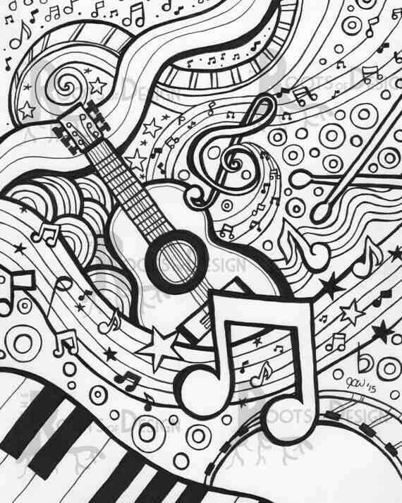 Music Staff Coloring Pages