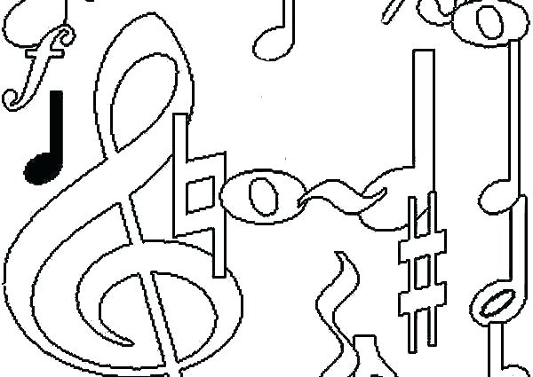 600x425 Coloring Pages Music