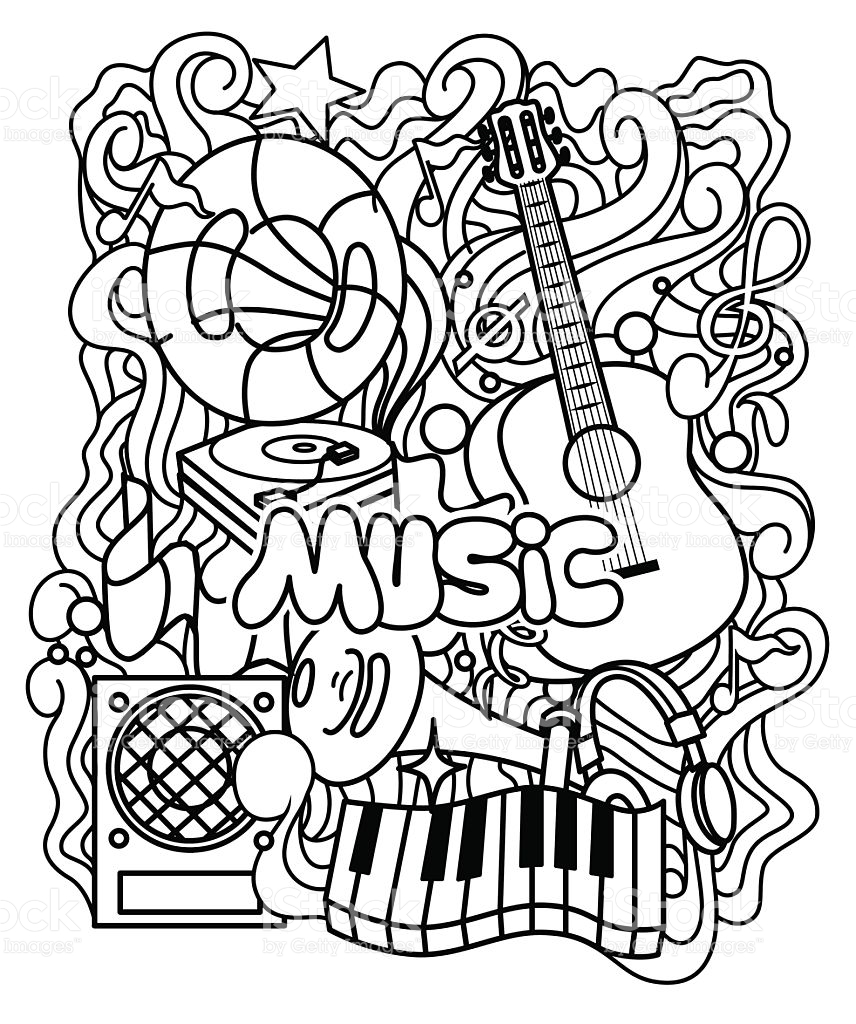 856x1024 Music Themed Coloring Pages
