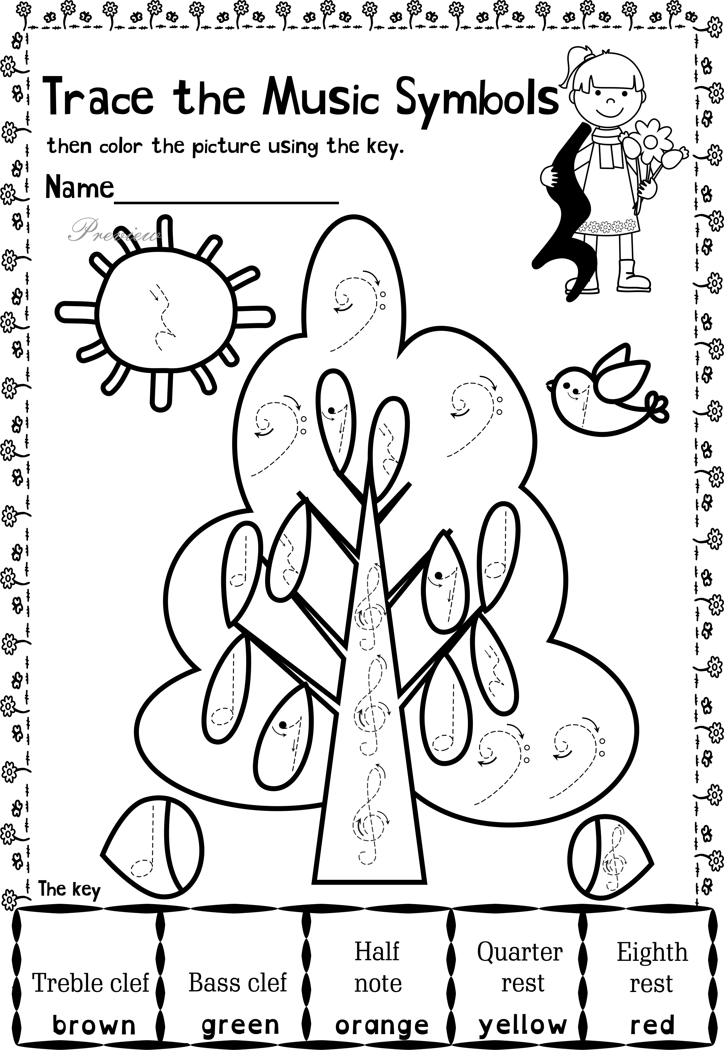 2324x3368 Best Of Fall Trace And Color Music Worksheets Free Coloring