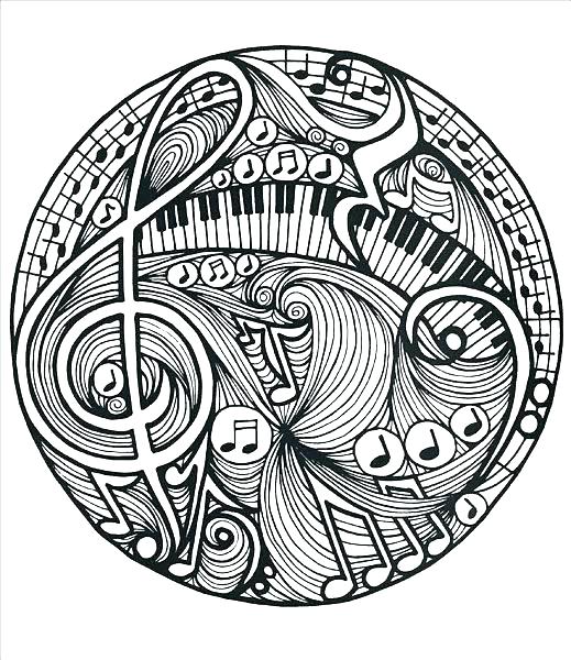 Printable Coloring Pages Music