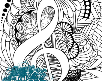 Music Coloring Page Etsy 340x270 Music Coloring Page Etsy