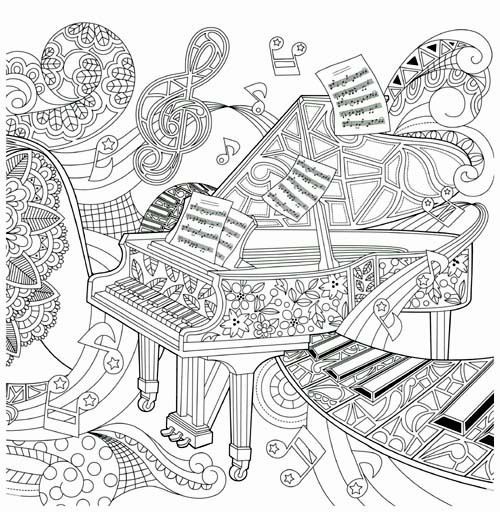 Stunning Design Ideas Music Coloring Pages For Adults Jpg 500 512 500x512 Stunning Design Ideas Music Coloring Pages For Adults Jpg 500 512