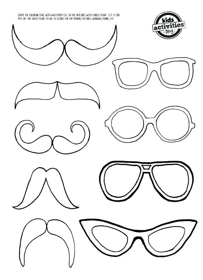 Mustache Coloring Pages Page Printable Murs 650x894 Mustache Coloring Pages Page Printable Murs
