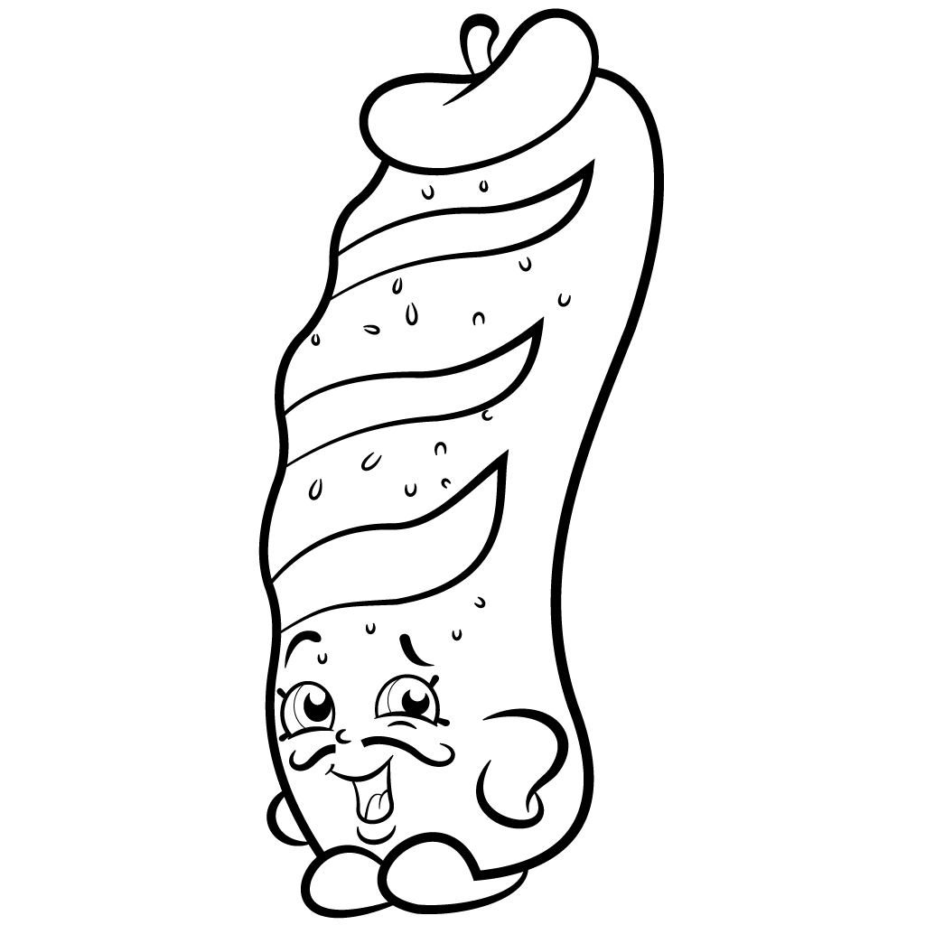 Slick Breadstick With Mustache Coloring Page 1024x1024 Slick Breadstick With Mustache Coloring Page