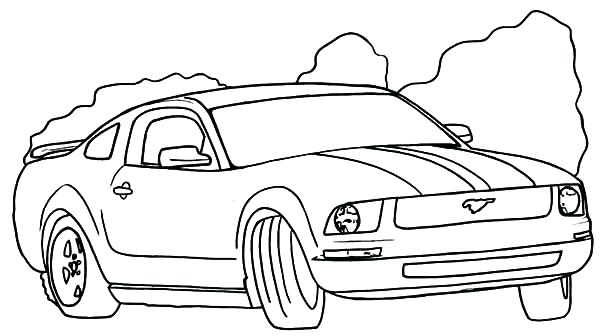 600x336 Car Coloring Pictures Car Mustang Drifting Mustang Car Coloring