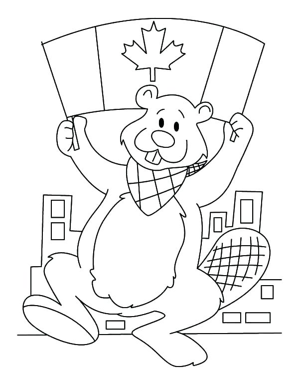 600x771 Ford Mustang Coloring Pages Coloring Page A Beaver Holding Flag