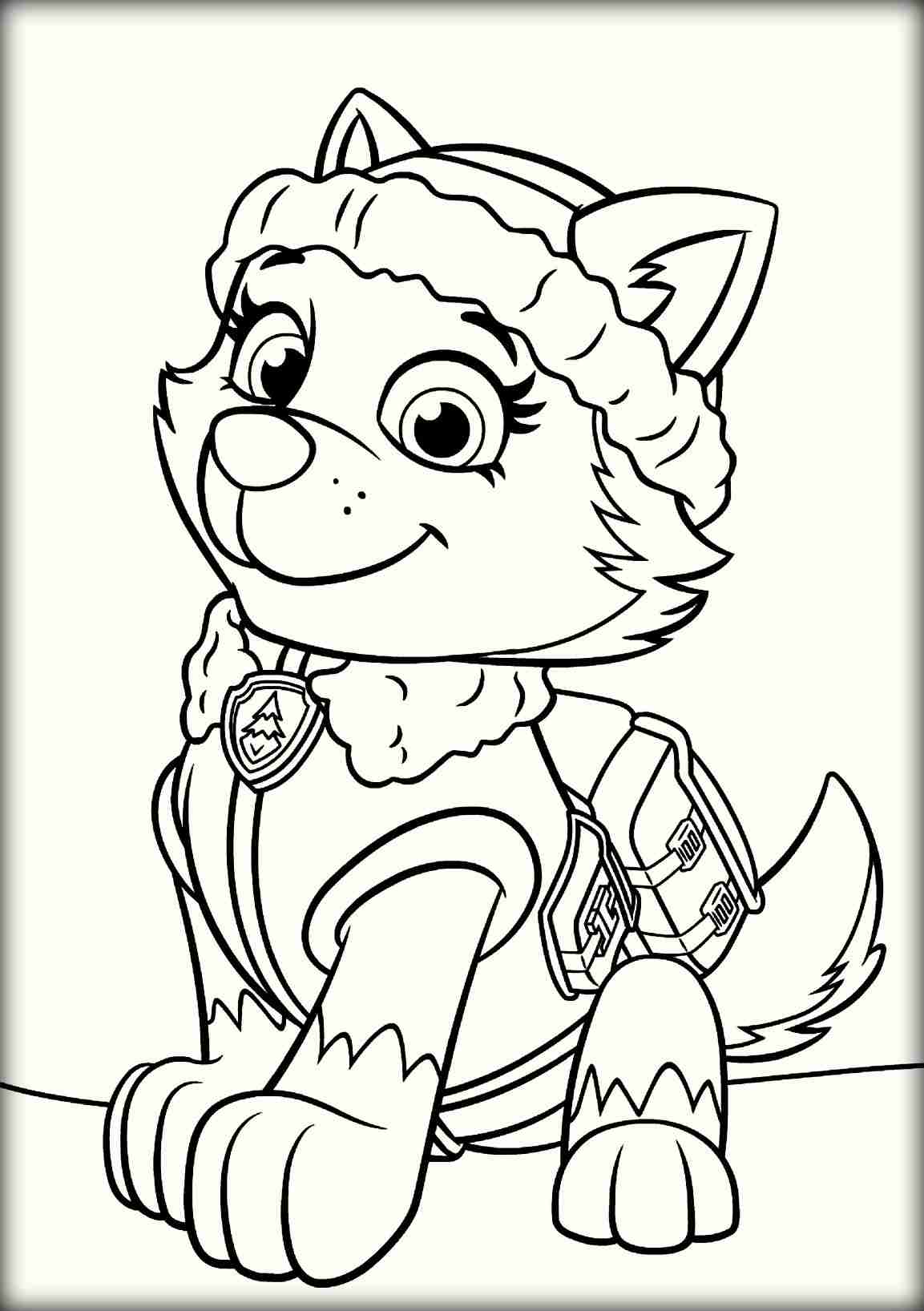 1153x1636 Paw Patrol Everest Coloring Pages Coloringstar Within Page 17 7