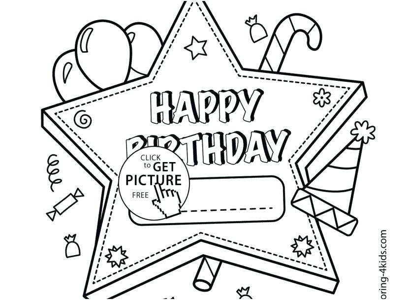 Birthday Coloring Pictures 827x609 Birthday Coloring Pictures