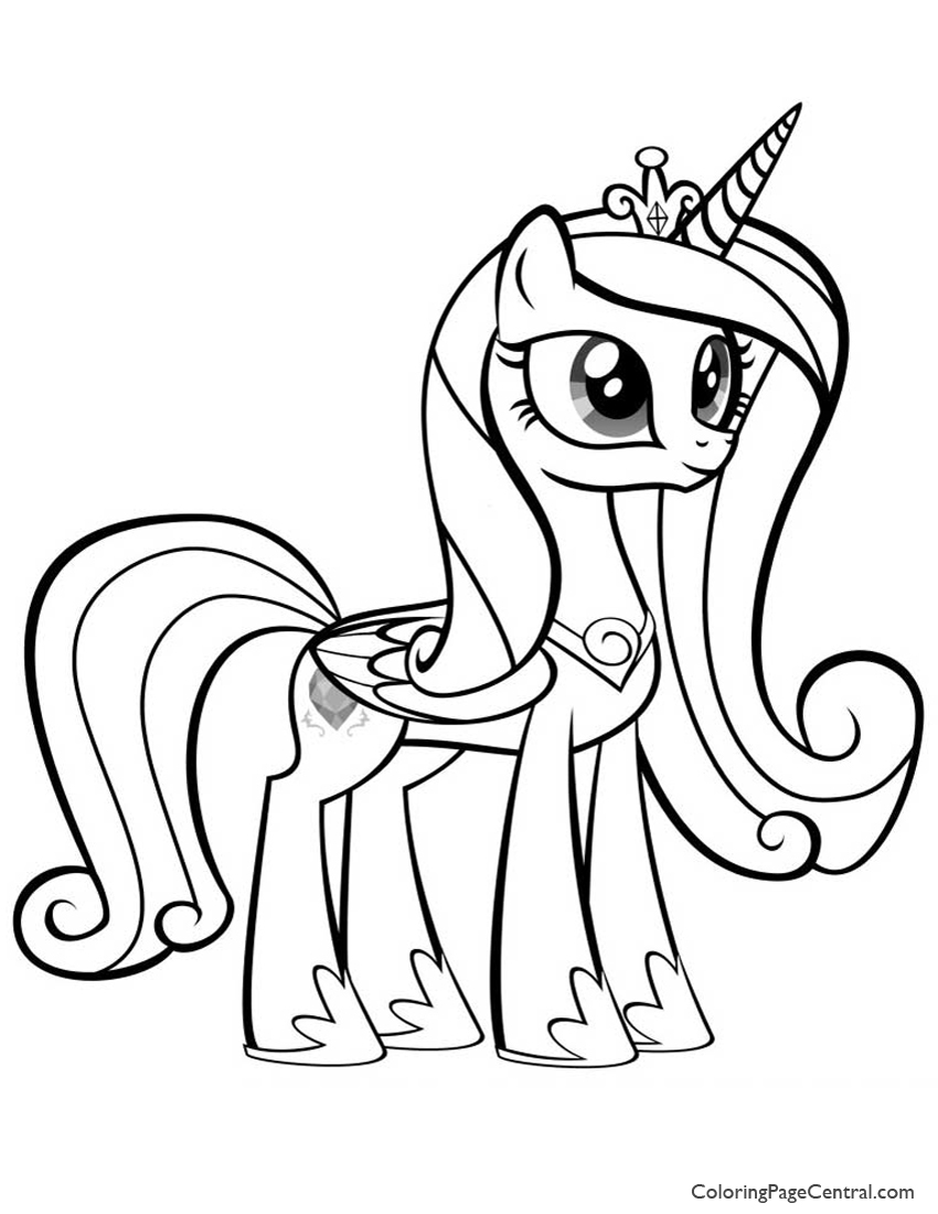 850x1100 My Little Pony Princess Cadence 02 Coloring Page Coloring Page