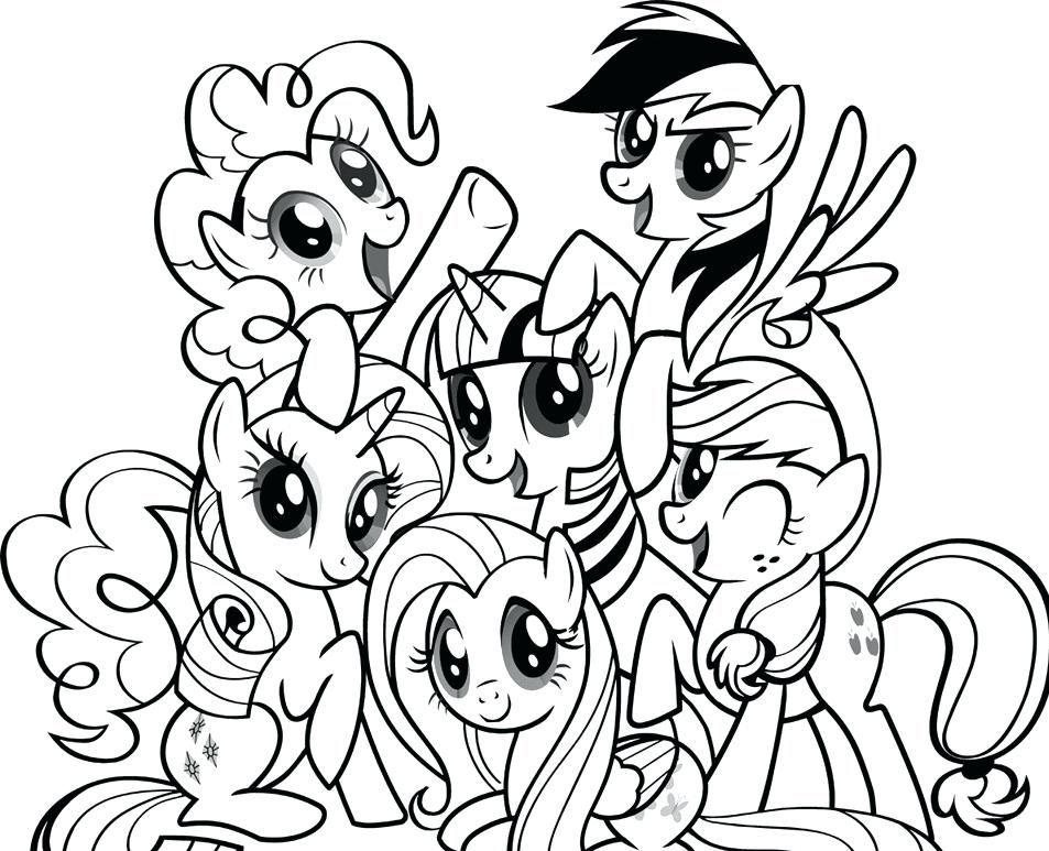 My Little Pony Characters Coloring Pages at GetColorings.com | Free ...