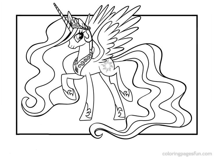 736x539 Celestia Coloring Page Princess Celestia Coloring