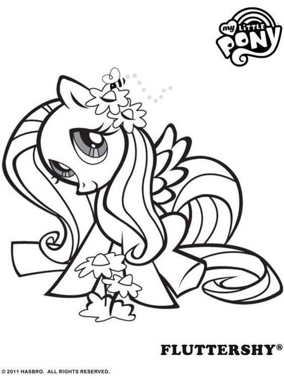 Fluttershy Pony Coloring Pages Raso, Cumple Y Colorear 564x752 Fluttershy Pony Coloring Pages Raso, Cumple Y Colorear