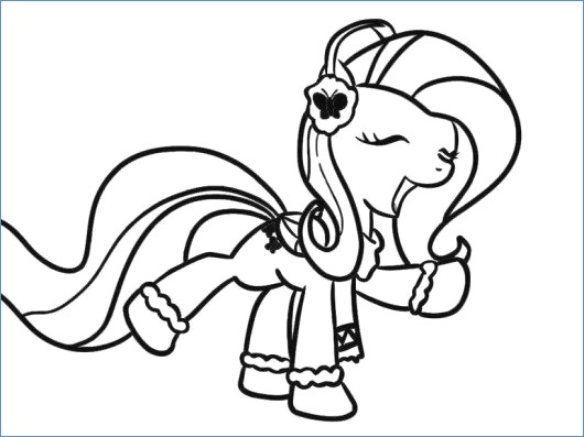 My Little Pony Coloring Pages Fluttershy 530x397 My Little Pony Coloring Pages Fluttershy