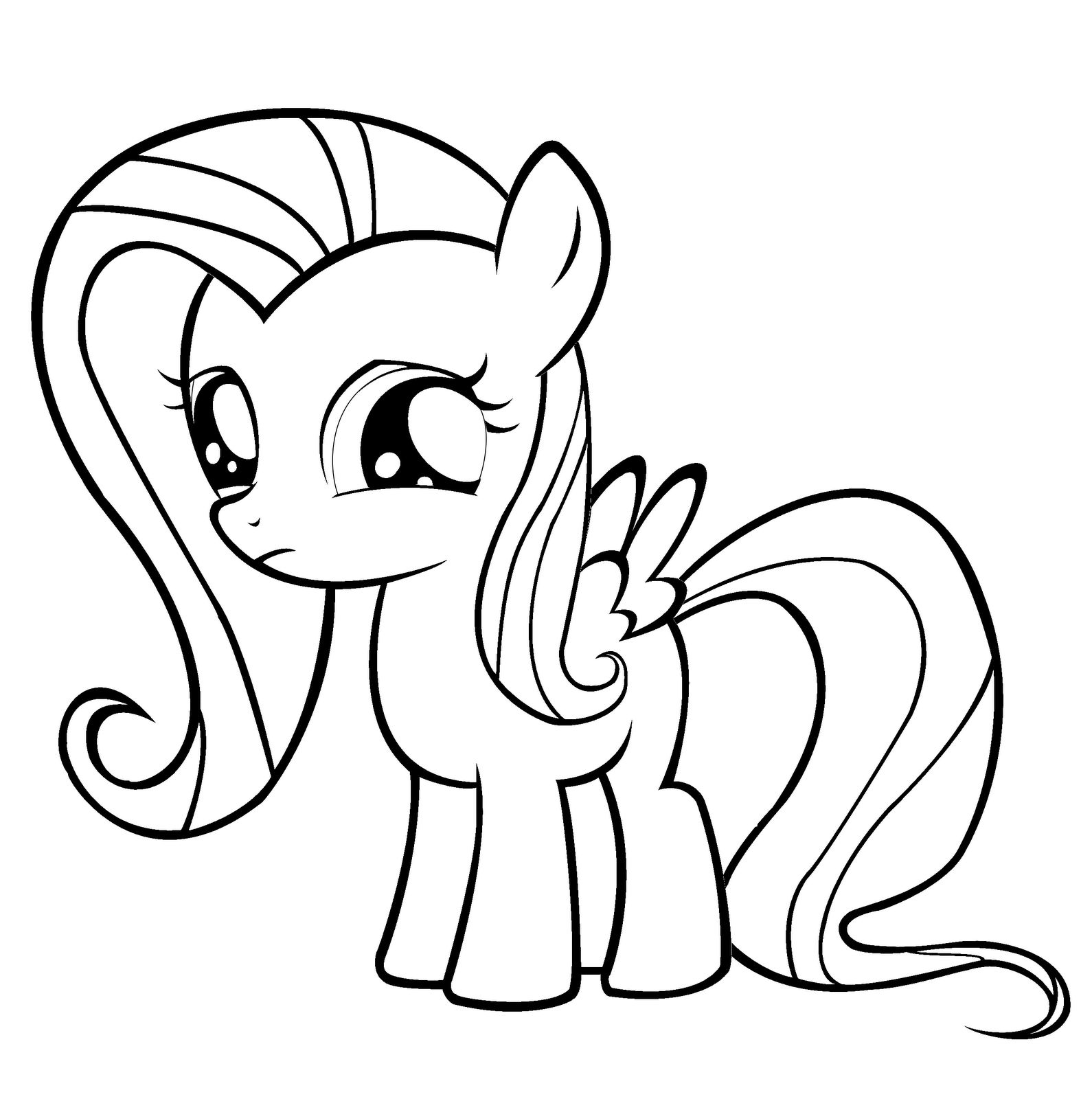 My Little Pony Fluttershy Coloring Pages 1590x1600 My Little Pony Fluttershy Coloring Pages