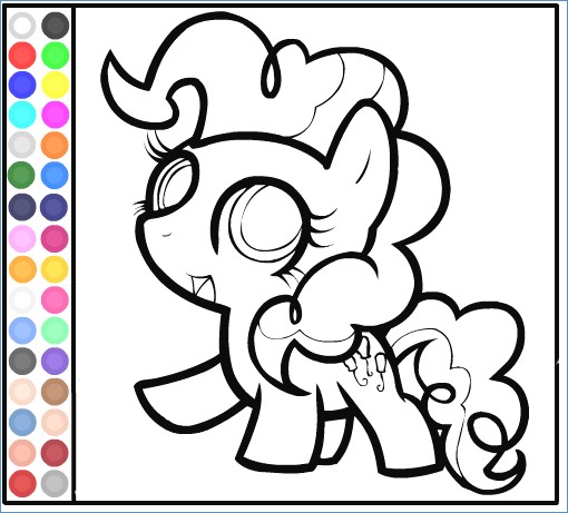 My Little Pony Coloring Pages Pinkie Pie 510x461 My Little Pony Coloring Pages Pinkie Pie