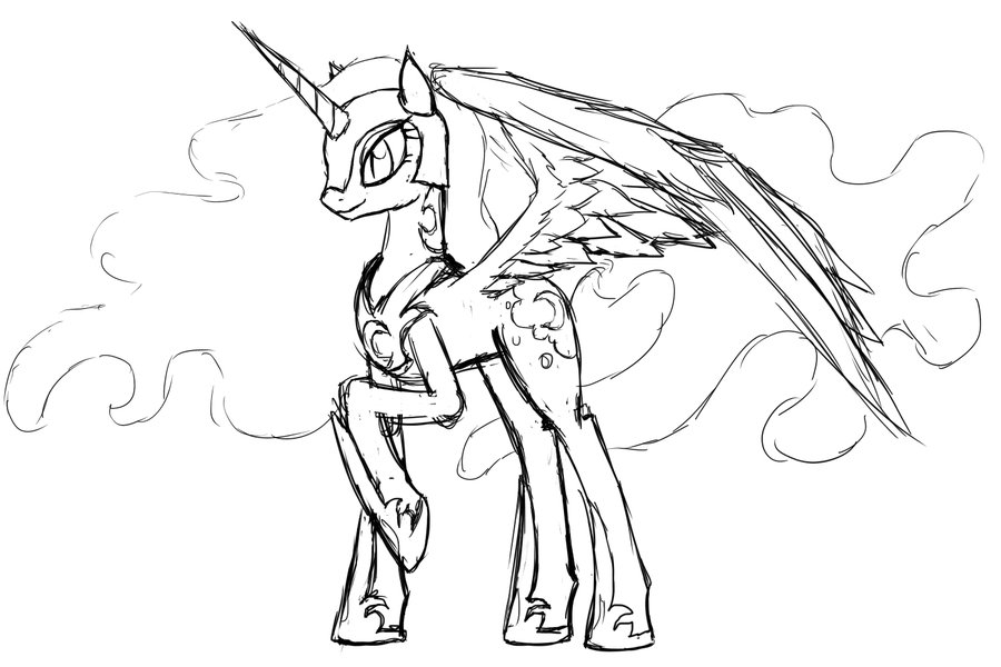 900x600 My Little Pony Nightmare Moon Coloring Pages