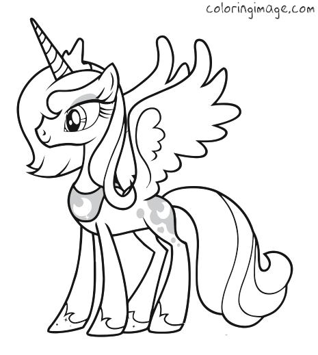 465x519 Mlp Coloring Pages Luna