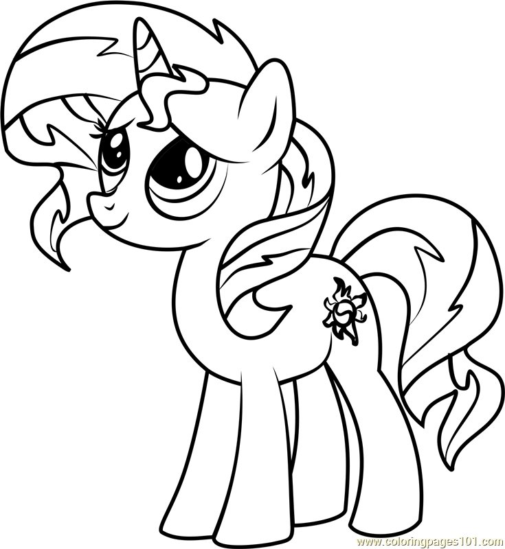 735x800 My Little Pony Coloring Pages Sunset Shimmer