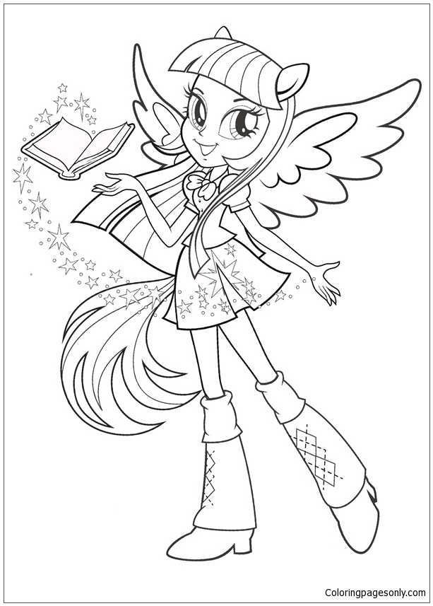 613x857 My Little Pony Equestria Girls Coloring Page