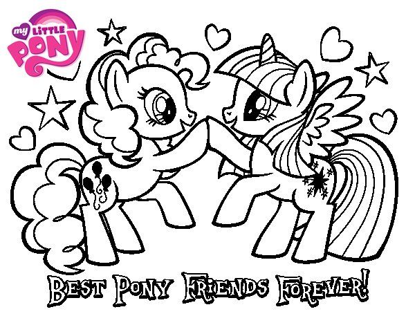 600x470 Little Pony En Blanco Y Negro