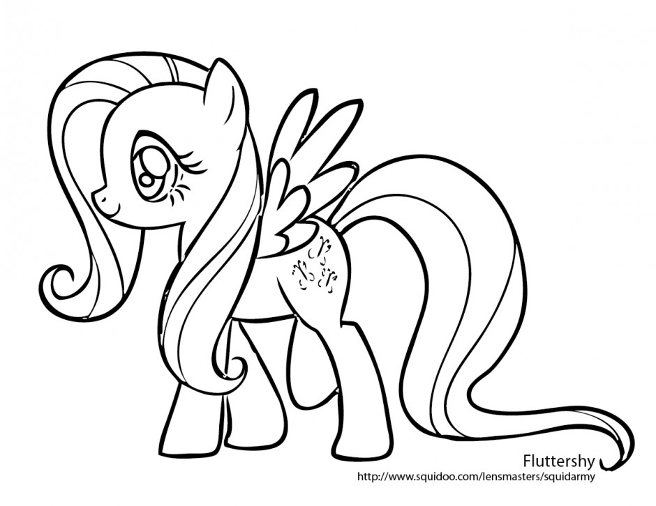 My Little Pony Friendship Is Magic Coloring Pages Fluttershy at ...