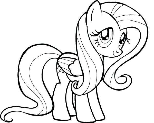 600x480 Coloring Pages Of Fluttershy