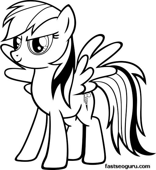 My Little Pony Friendship Is Magic Coloring Pages Rainbow Dash at ...