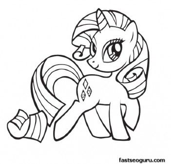 351x338 My Little Pony Friendship Is Magic Rarity Coloring Pages