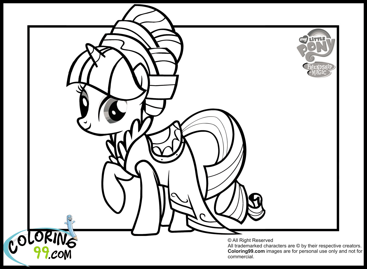 1500x1100 My Little Pony Rarity Coloring Pages