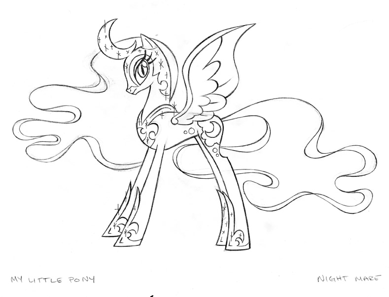 789x603 My Little Pony Princess Luna Coloring